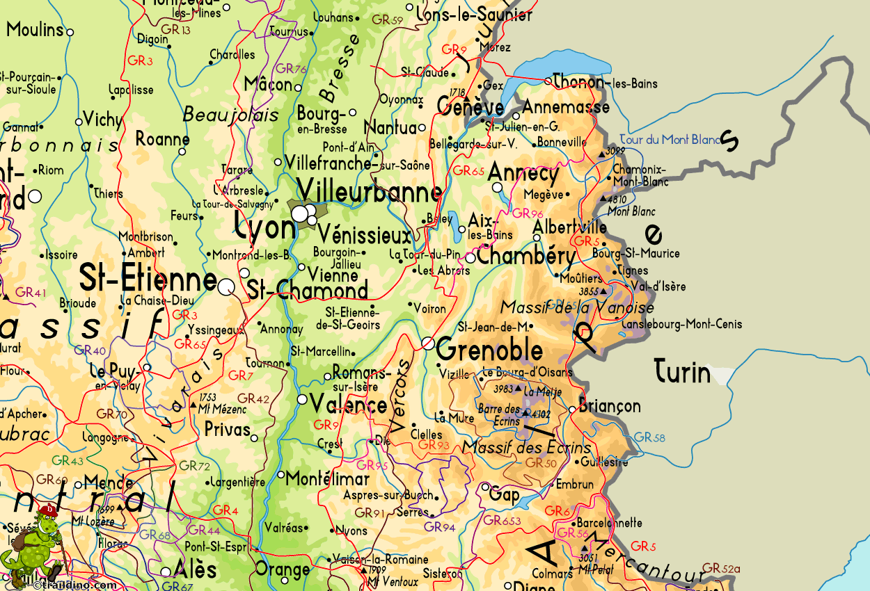 Hiking Map of Vanoise