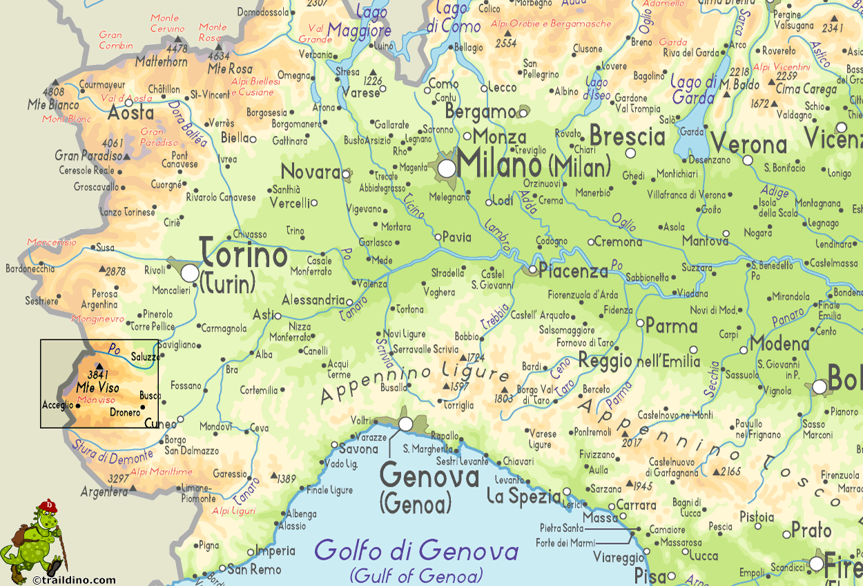 Map Monviso