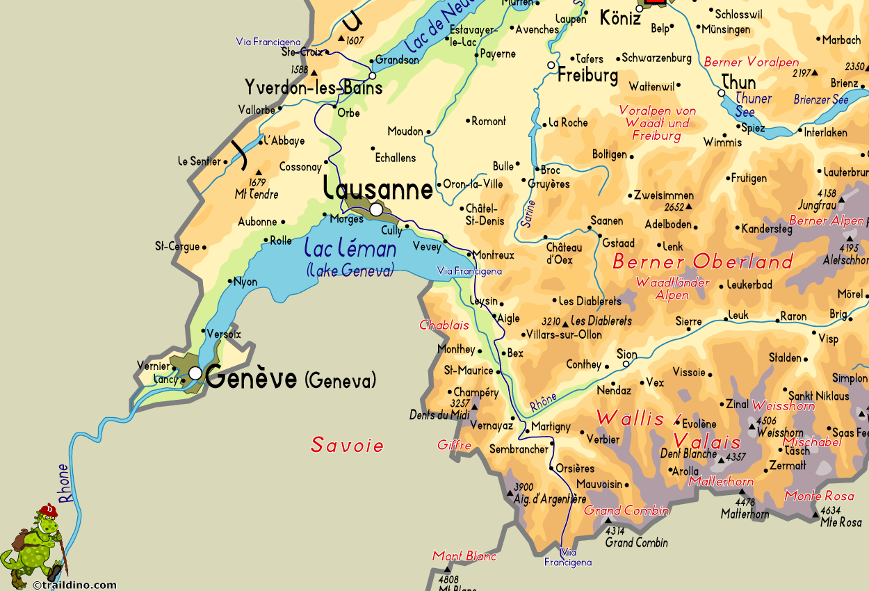 Map Via Francigena